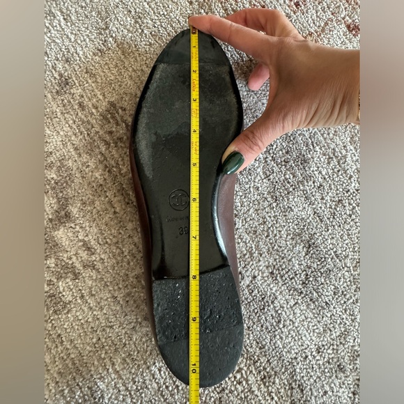 Chanel Brown Ballet Flats with silver Metal Toe. Size 39 - Picture 13 of 13